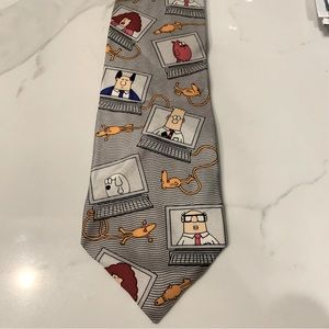 Dilbert Cartoon Novelty Men’s Necktie Dress Tie 100% Silk
